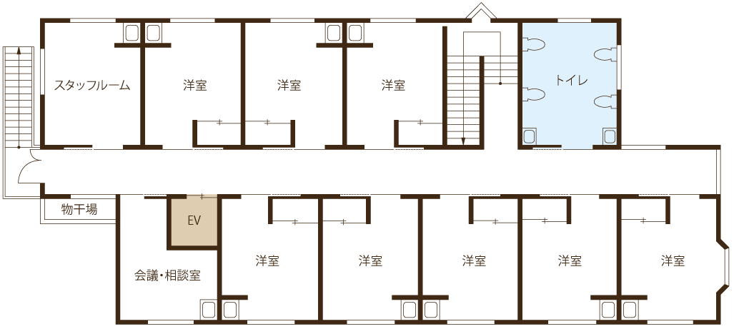 A棟2階見取図