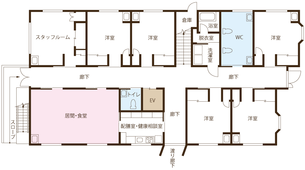 B棟1階見取図